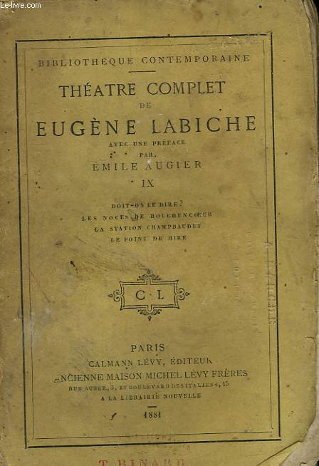 THEATRE COMPLET DE EUGENE LABICHE. TOME 9.