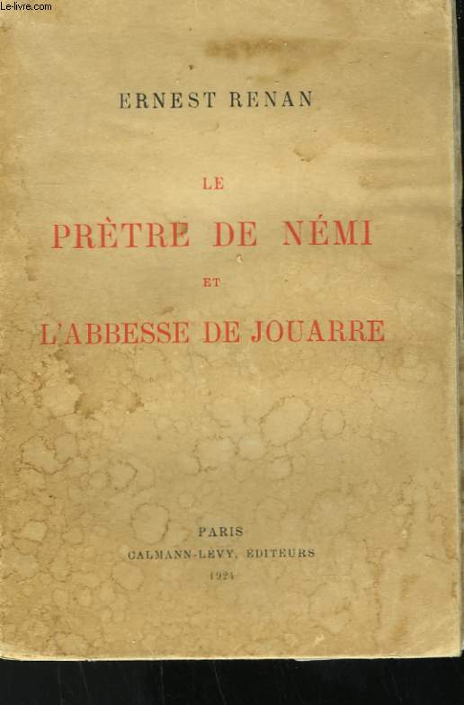 LE PRETRE DE NEMI ET L'ABBESSE DE JOUARRE.