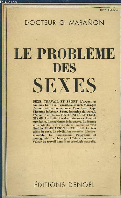 LE PROBLEME DES SEXES.