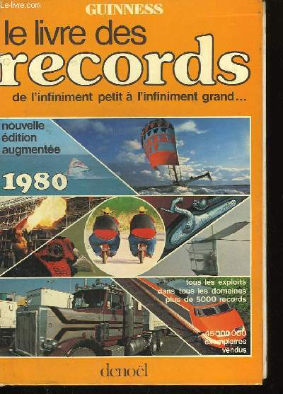 LE LIVRE DES RECORDS. 1980.