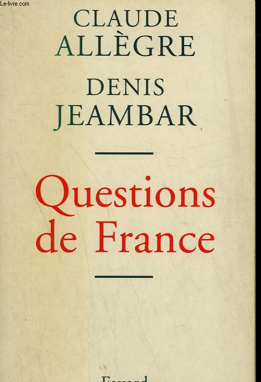 QUESTIONS DE FRANCE.