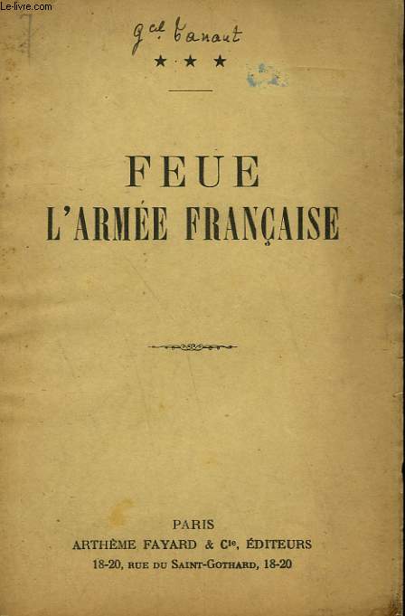 FEUE L'ARMEE FRANCAISE.