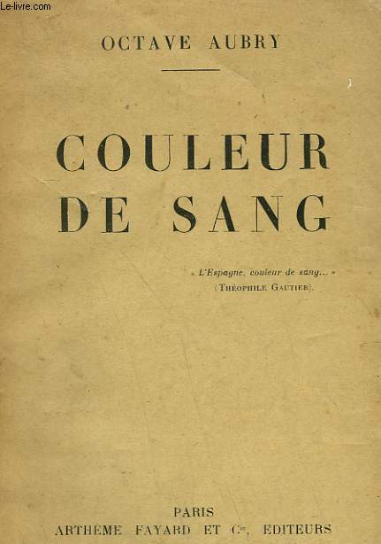 COULEUR DE SANG.