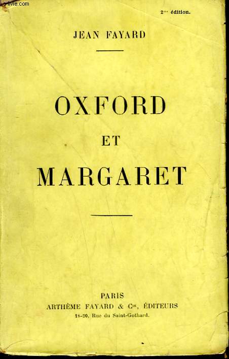 OXFORD ET MARGARET.