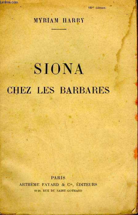 SIONA CHEZ LES BARBARES.