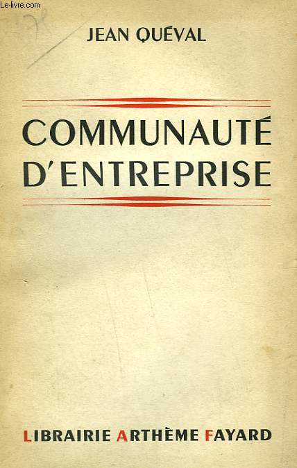 COMMUNAUTE D'ENTREPRISE.