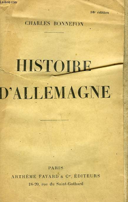 HISTOIRE D'ALLEMAGNE.