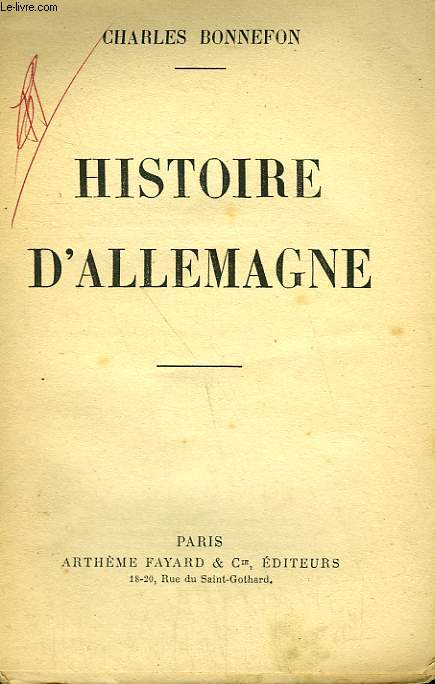 HISTOIRE D'ALLEMAGNE.