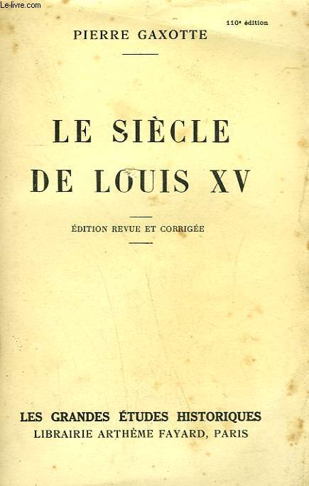 LE SIECLE DE LOUIS XV.