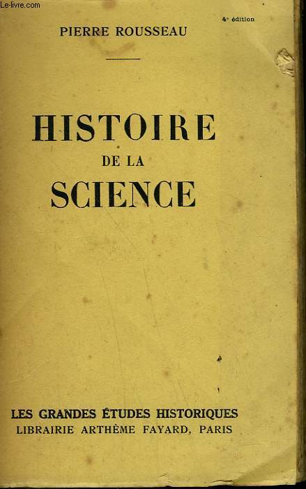 HISTOIRE DE LA SCIENCE.