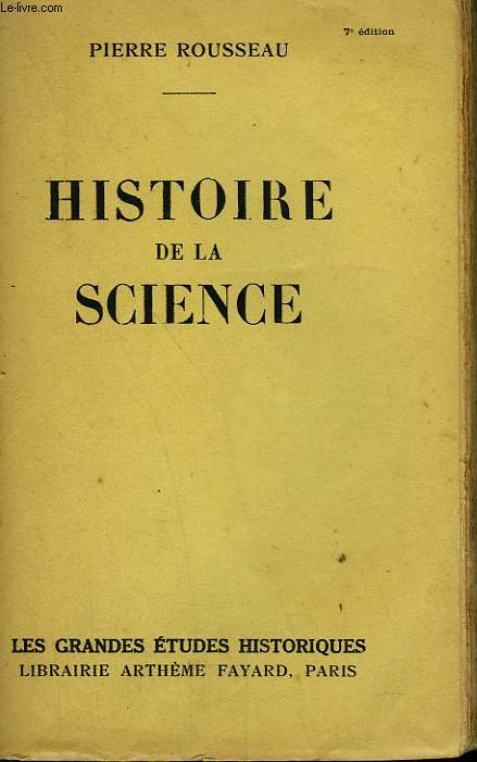 HISTOIRE DE LA SCIENCE.