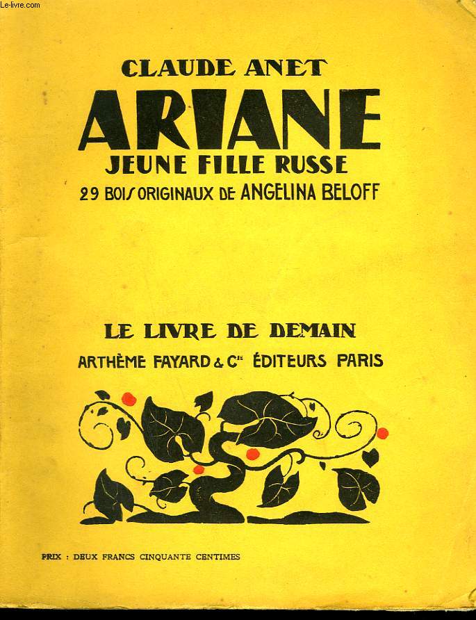 ARIANE. JEUNE FILLE RUSSE. 29 BOIS ORIGINAUX DE ANGELINA BELOFF. LE LIVRE DE DEMAIN N 21.