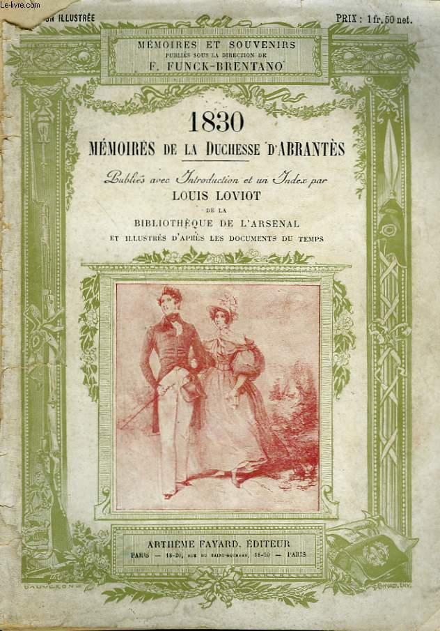 1830 MEMOIRES DE LA DUCHESSE D'ABRANTES.