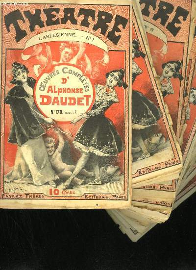 LOT DE 42 FASCICULES. THEATRE. OEUVRES COMPLETES D'ALPHONSE DAUDET. N 178 AU N 226. MANQUE LES NUMEROS : 182-193-196-201-204-206-209-214-215-216-225.