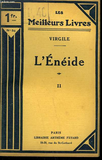 L'ENEIDE. TOME 2. COLLECTION : LES MEILLEURS LIVRES N 56.