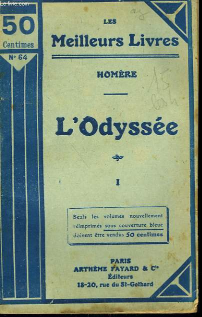 L'ODYSSEE TOME 1. COLLECTION : LES MEILLEURS LIVRES N64.