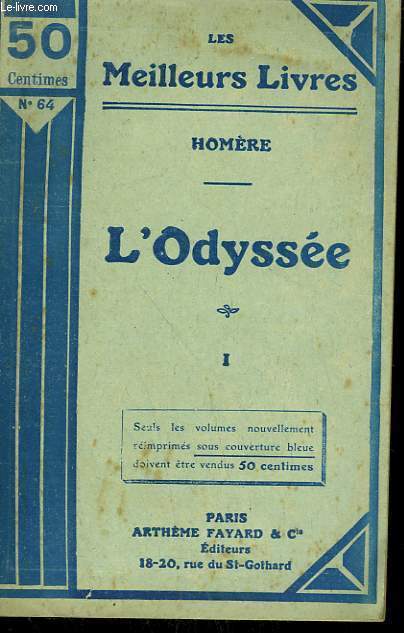 L'ODYSSEE TOME 1. COLLECTION : LES MEILLEURS LIVRES N64.