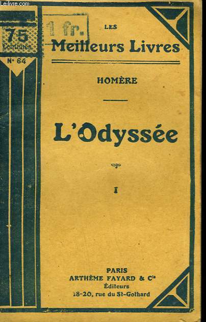 L'ODYSSEE TOME 1. COLLECTION : LES MEILLEURS LIVRES N64.