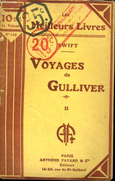 VOYAGES DE GULLIVER. TOME 2. COLLECTION : LES MEILLEURS LIVRES N 142.