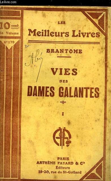 VIES DES DAMES GALANTES - TOME 1