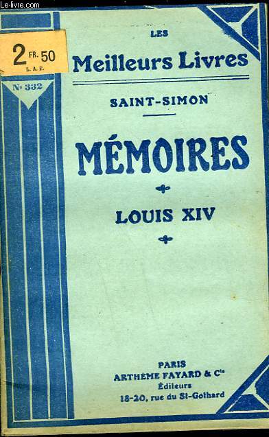 MEMOIRES - LOUIS XIV