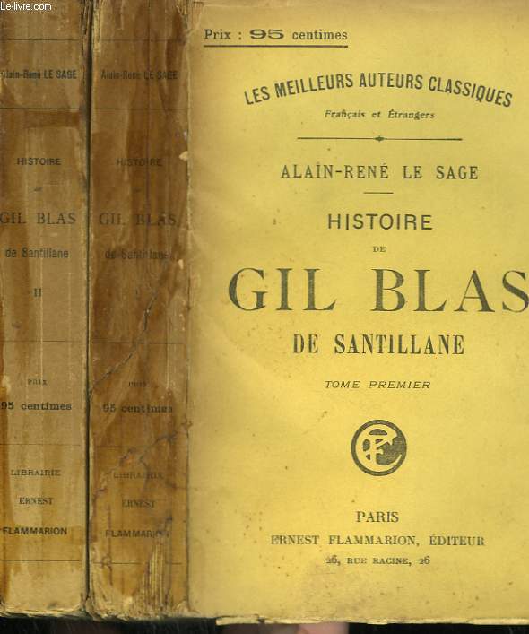 HISTOIRE DE GIL BLAS DE SANTILLANE. EN 2 TOMES.