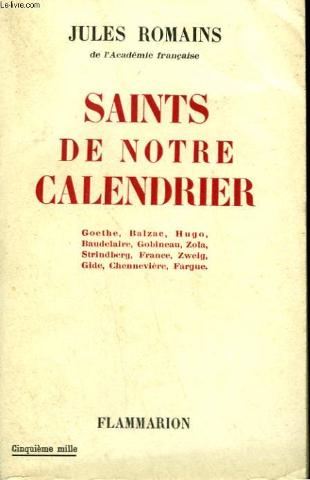 SAINTS DE NOTRE CALENDRIER.