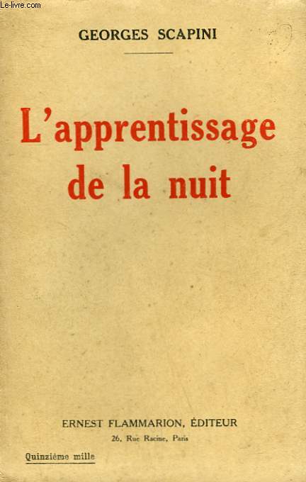 L'APPRENTISSAGE DE LA NUIT.