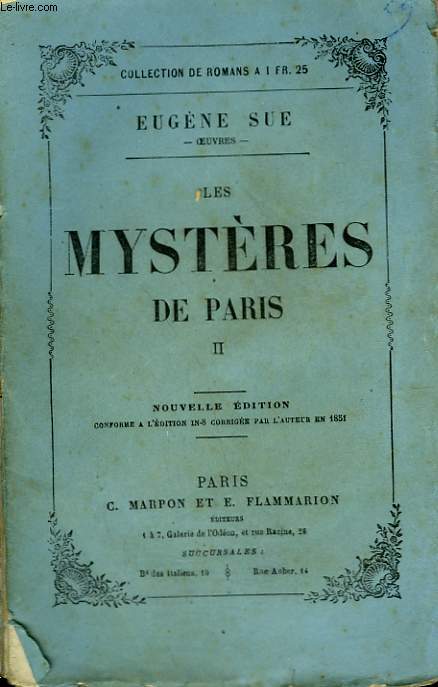 LES MYSTERES DE PARIS. TOME 2.