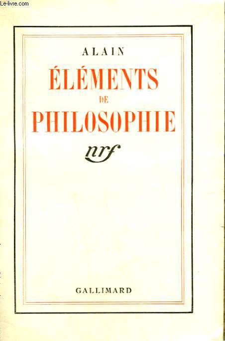 ELEMENTS DE PHILOSOPHIE.