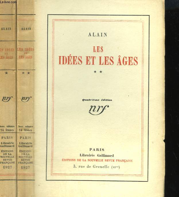 LES IDEES ET LES AGES. EN 2 TOMES.