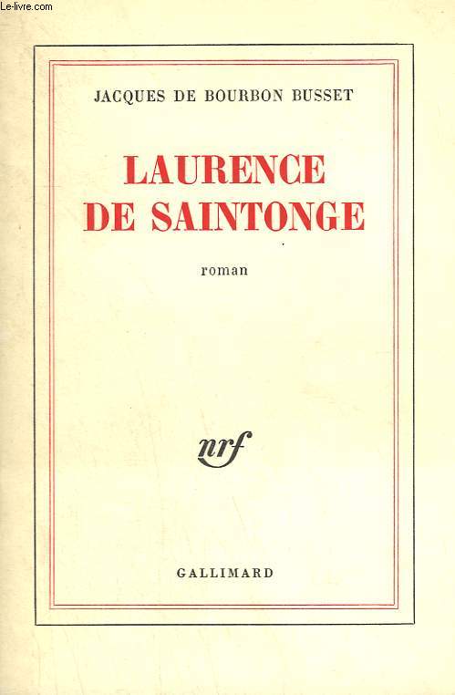 LAURENCE DE SAINTONGE.