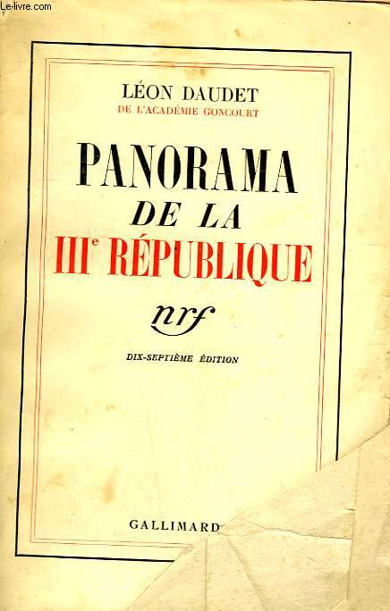 PANORAMA DE LA IIIEME REPUBLIQUE.
