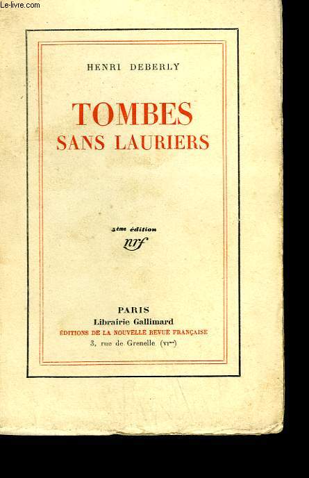 TOMBES SANS LAURIERS.