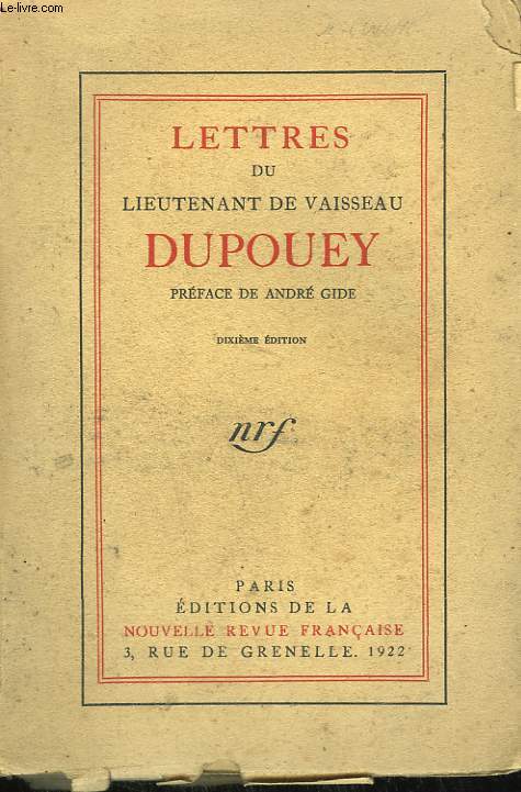 LETTRES DU LIEUTENANT DE VAISSEAU DUPOUEY.