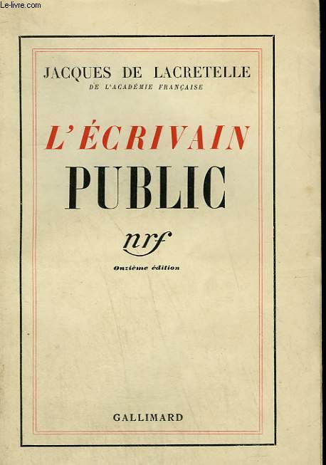 L'ECRIVAIN PUBLIC.