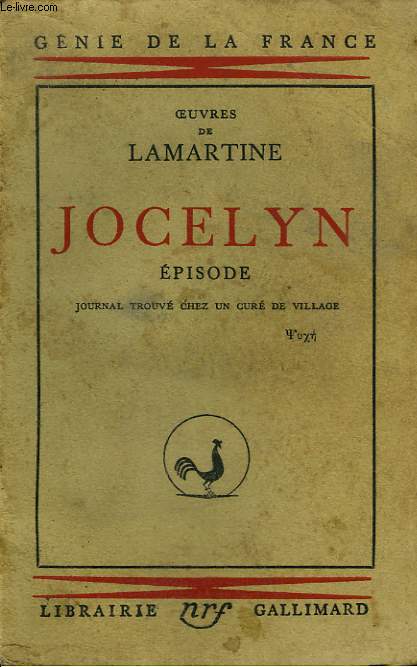 OEUVRES DE LAMARTINE. JOCELYN. EPISODE.