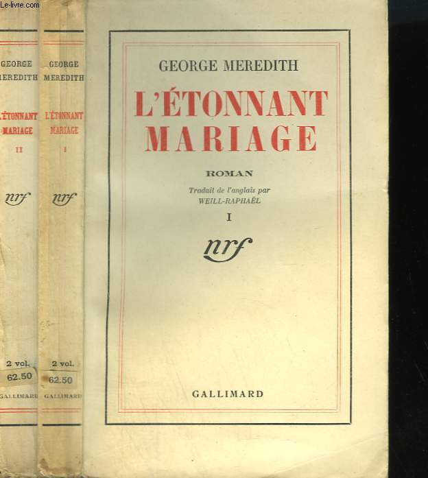 L'ETONNANT MARIAGE. ( THE AMAZING MARRIAGE ) . EN 2 TOMES.