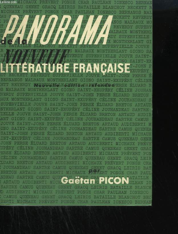 PANORAMA DE LA NOUVELLE LITTERATURE FRANCAISE.