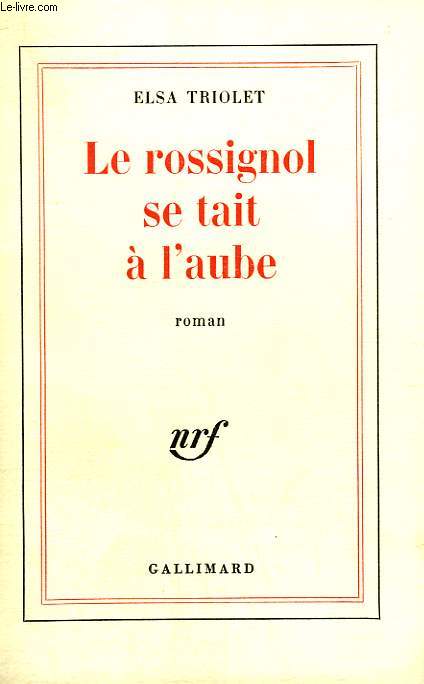 LE ROSSIGNOL SE TAIT A L'AUBE.