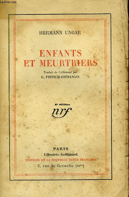 ENFANTS ET MEURTRIERS.