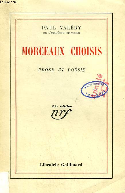 MORCEAUX CHOISIS. PROSE ET POESIE.