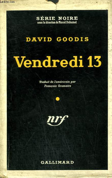 VENDREDI 13. ( BLACK FRIDAY ). COLLECTION : SERIE NOIRE AVEC JAQUETTE N° 279