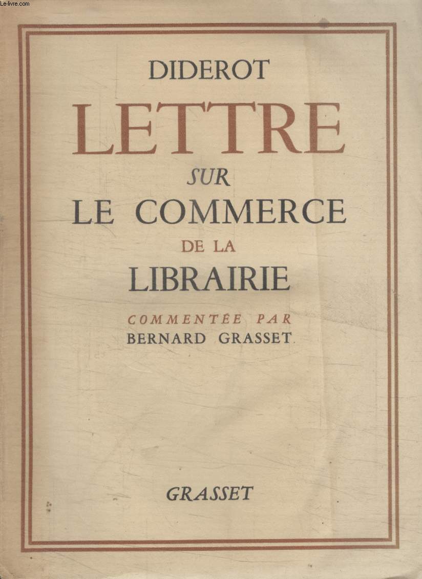 LETTRE SUR LE COMMERCE DE LA LIBRAIRIE.