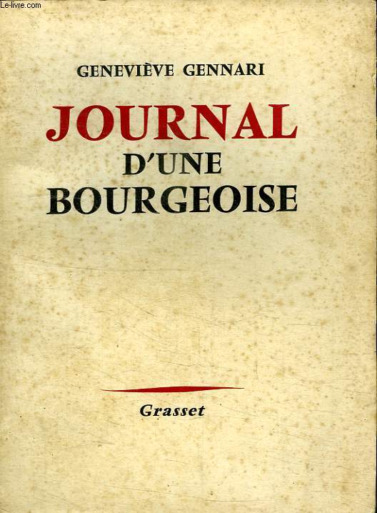 JOURNAL D UNE BOURGEOISE.