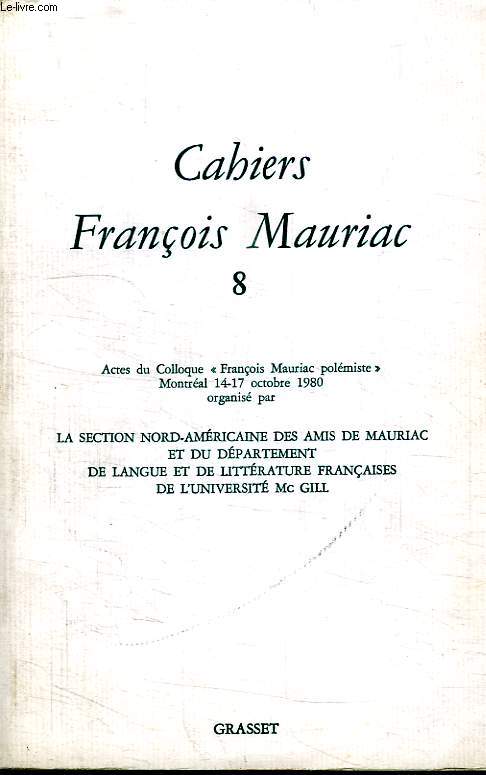 CAHIERS FRANCOIS MAURIAC 8.
