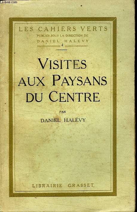 VISITES AUX PAYSANS DU CENTRE.