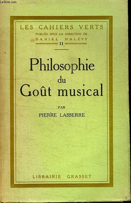 PHILOSOPHIE DU GOUT MUSICAL.