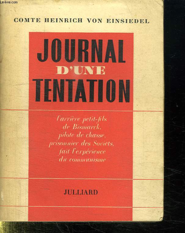 JOURNAL D UNE TENTATION.