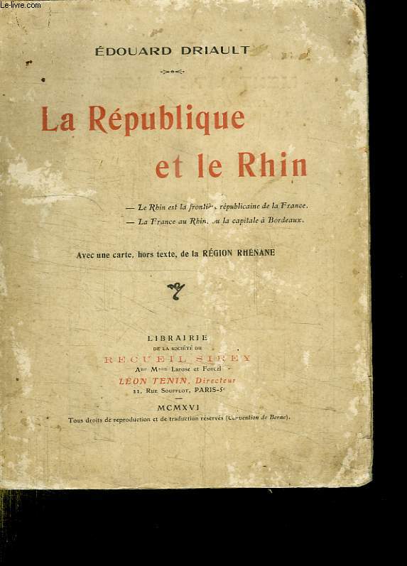 LA REPUBLIQUE ET LE RHIN.